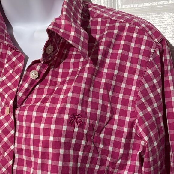 Lilly Pulitzer Plaid Gingham Button-Up Shirt size 8 - Picture 2 of 11